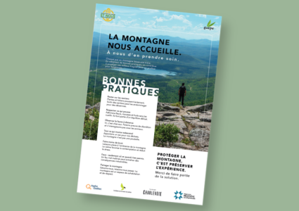 Affiche (format PDF) : « Bonnes pratiques en montagne » 24x36po